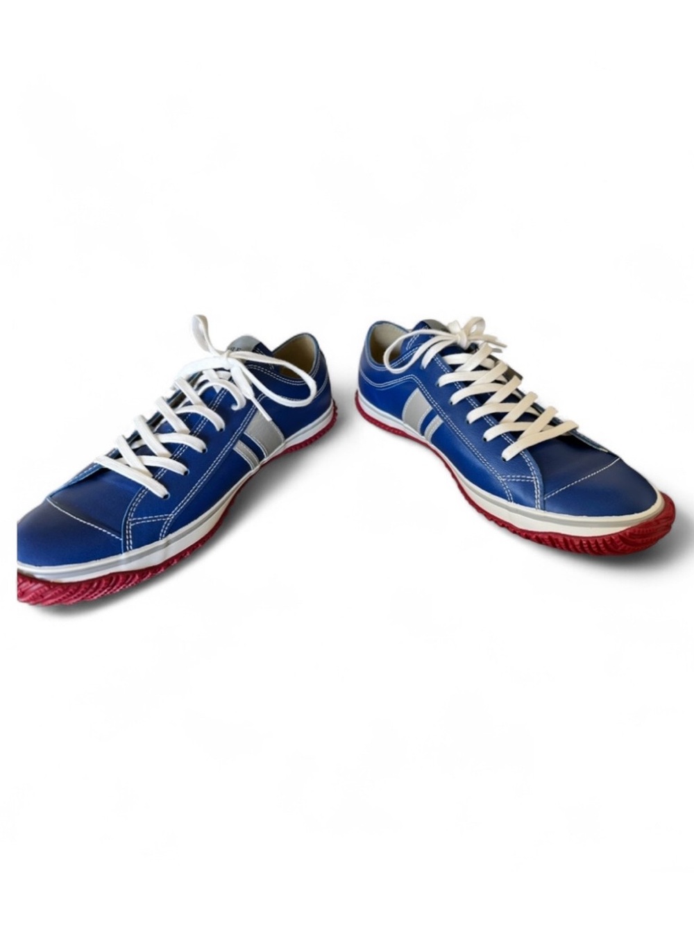 Spingle Move Blue Leather Women's Sneakers with Red Bottom. Size 7 - Picture 5 of 8